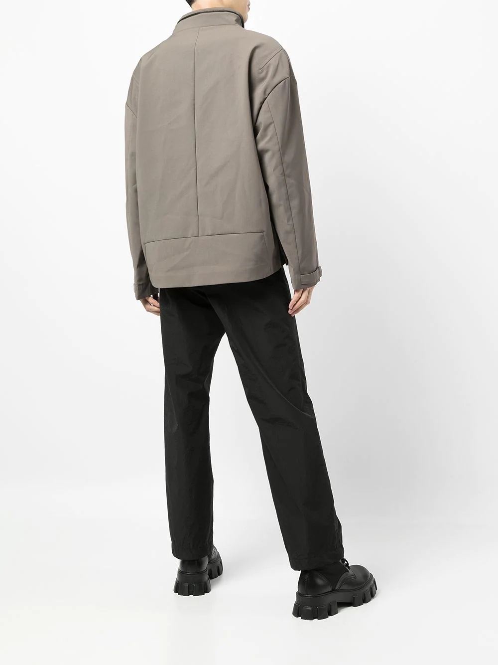 panelled hooded coat - 6