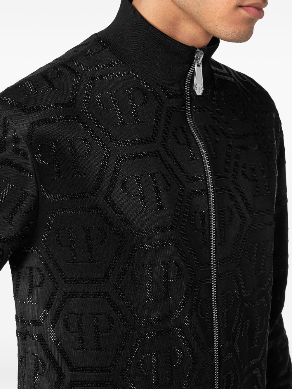 monogram-pattern zip-up tracksuit set - 5