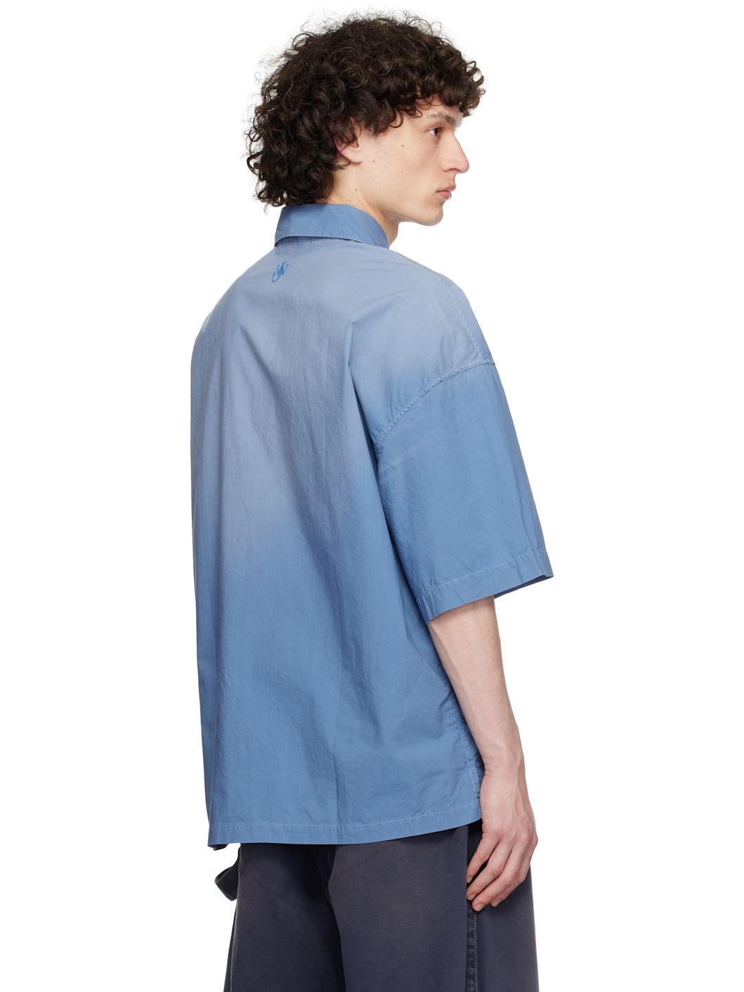 Blue Oversized Logo Polo - 3
