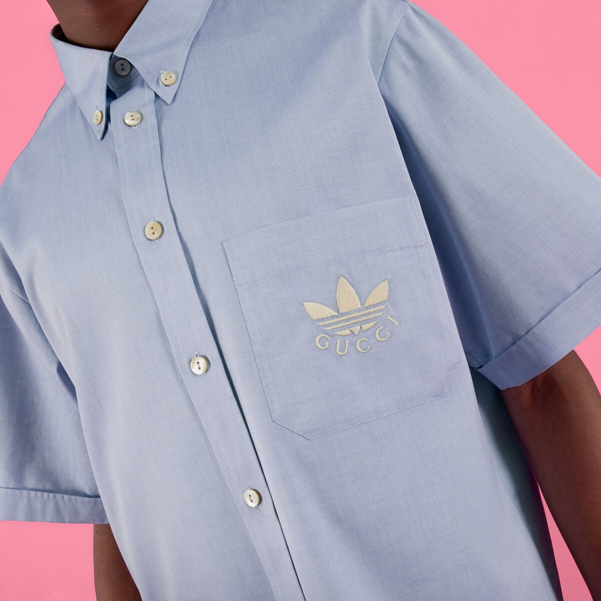 adidas x Gucci Oxford cotton shirt - 4