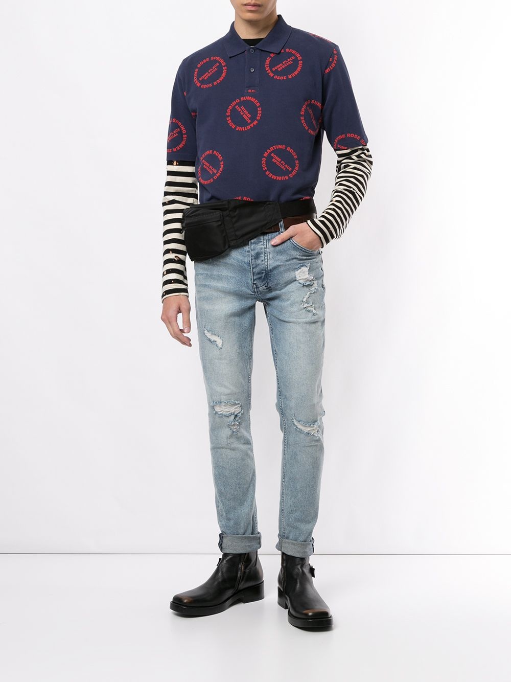 Baba logo print polo shirt - 2