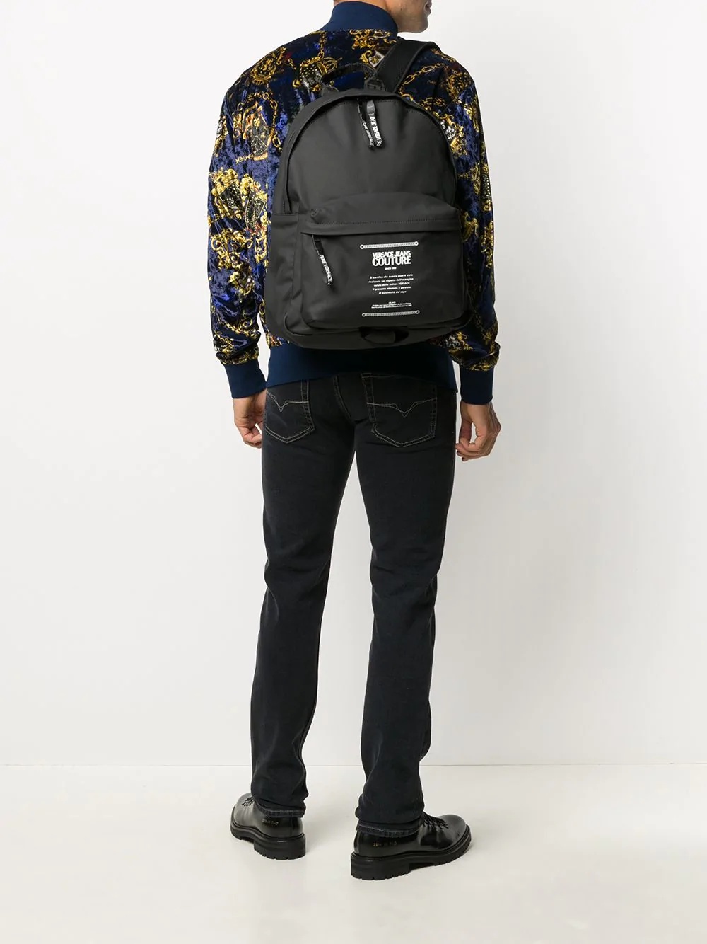 logo print backpack - 2