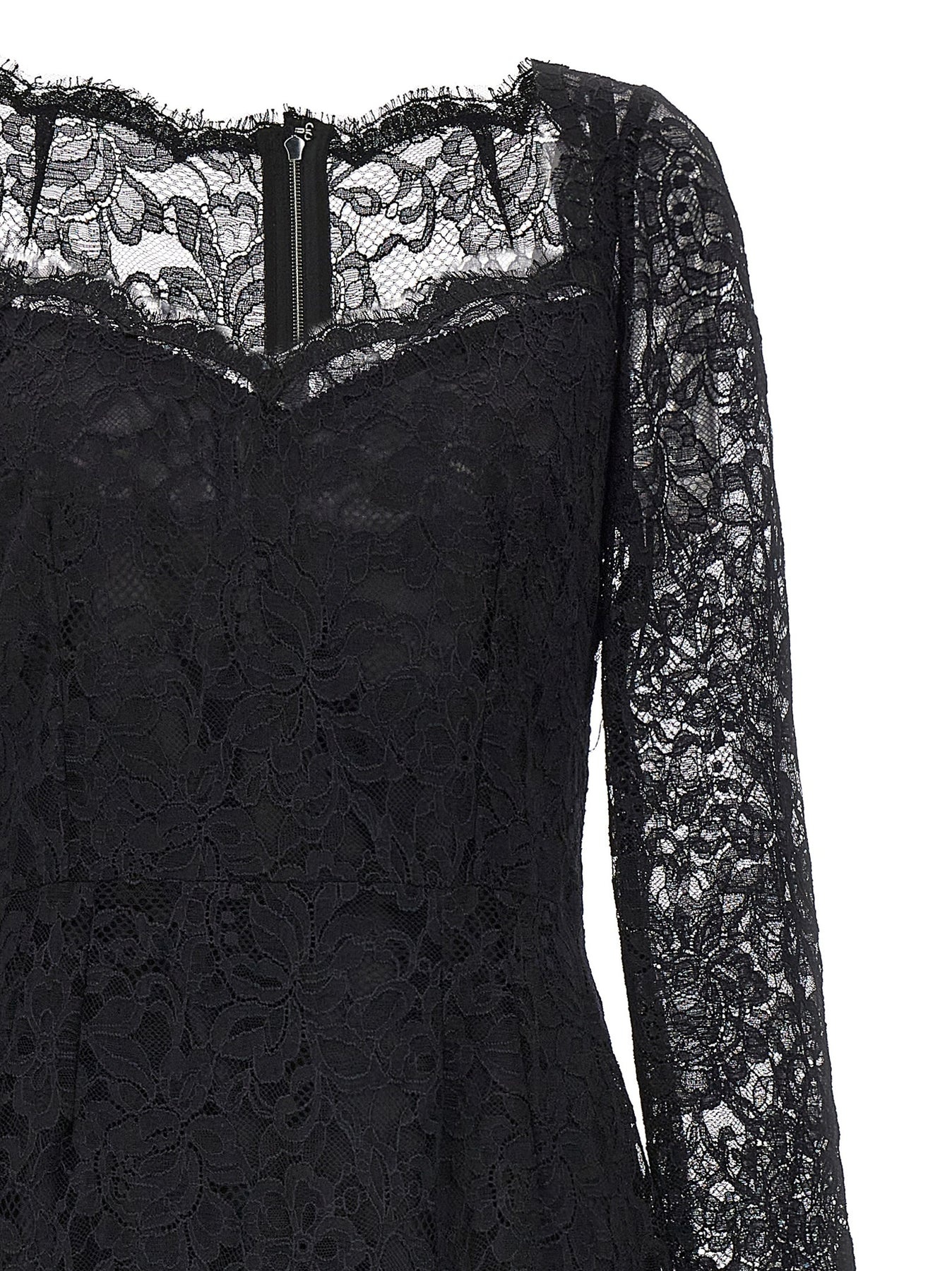 Lace Dress Dresses Black - 3
