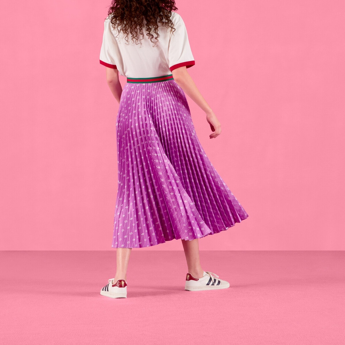 adidas x Gucci satin pleated skirt - 7