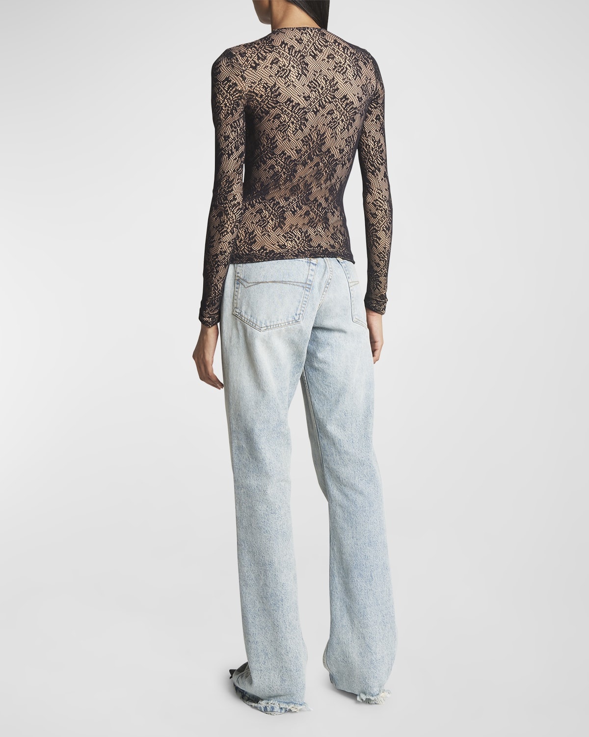 Lace Crewneck Top - 4