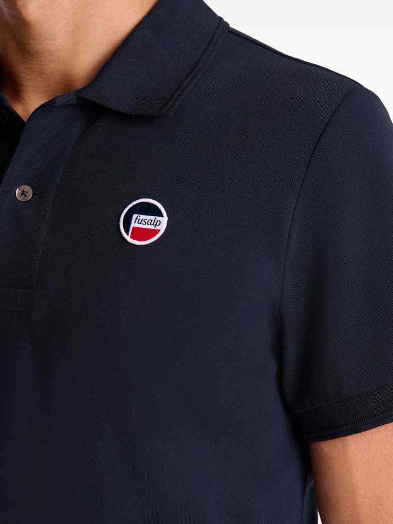 pique-cotton logo polo shirt 5