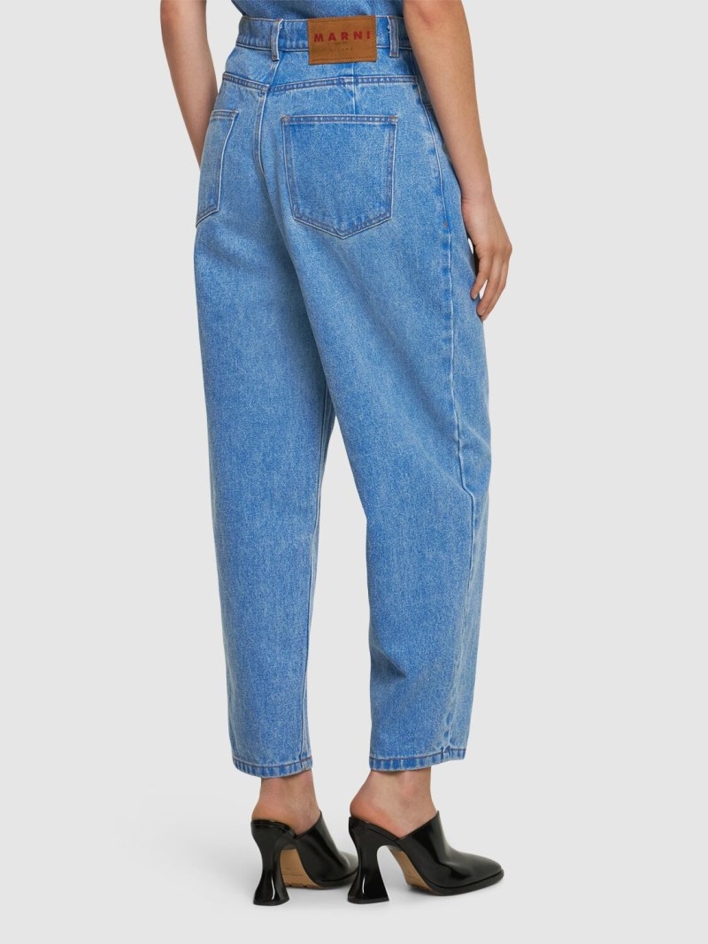 Denim mid rise straight jeans - 3