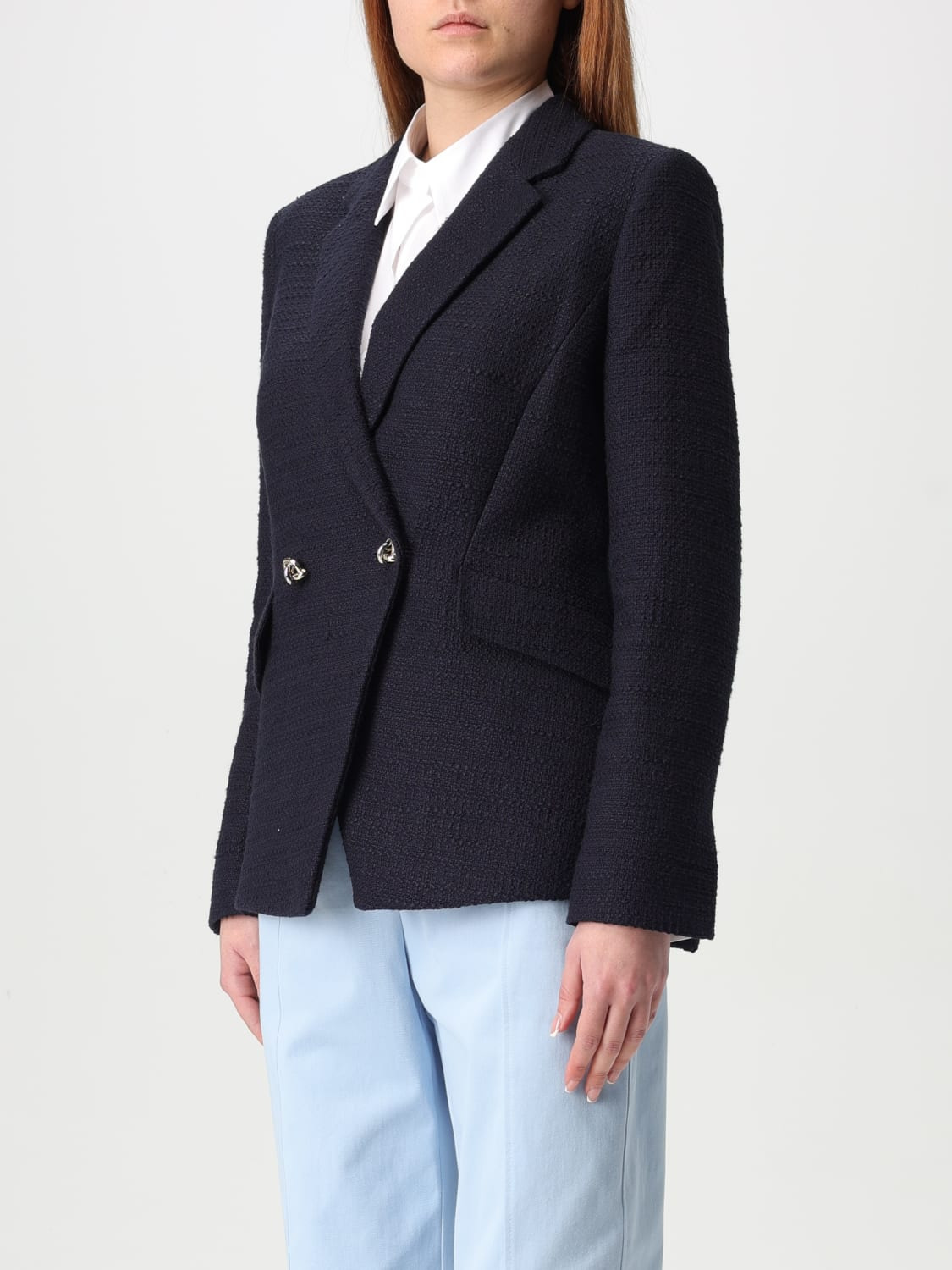 Boss double-breasted viscose blazer - 3