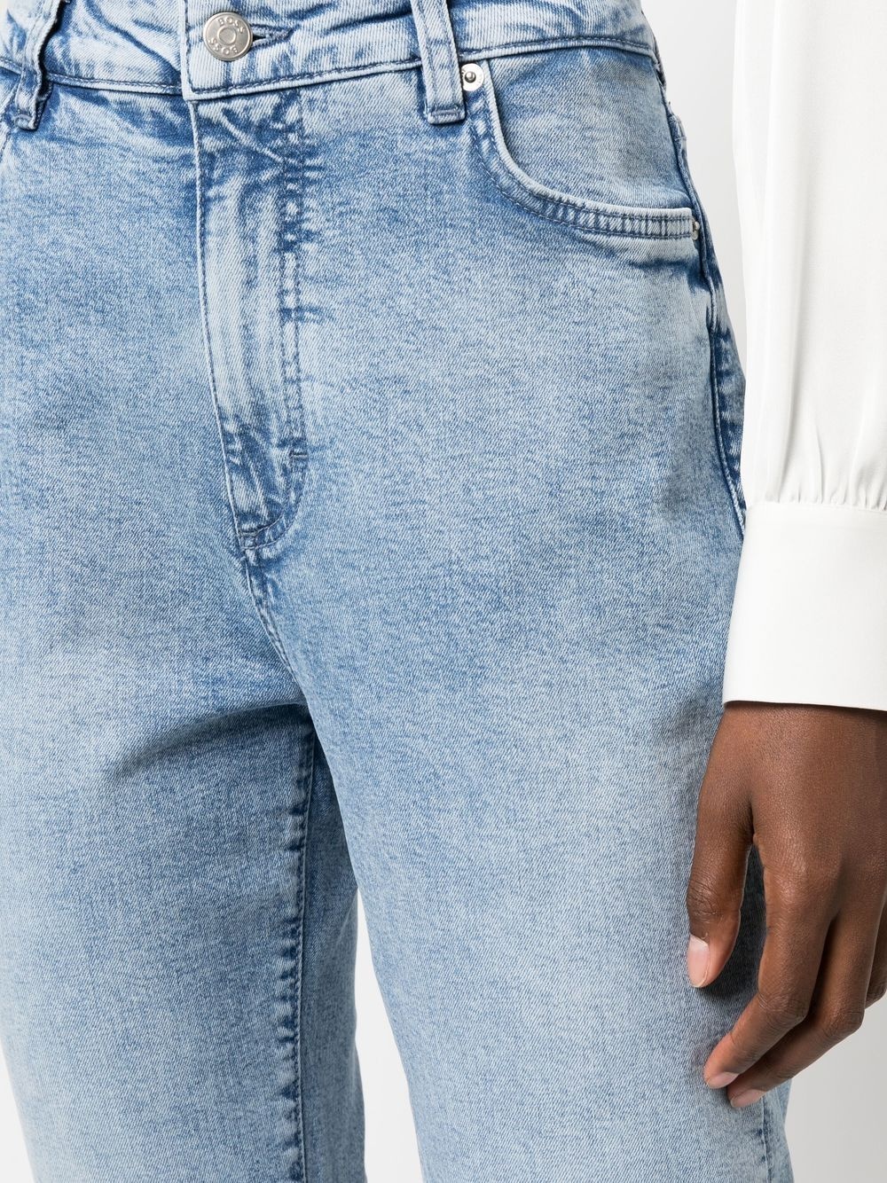 high-waisted cropped jeans - 5