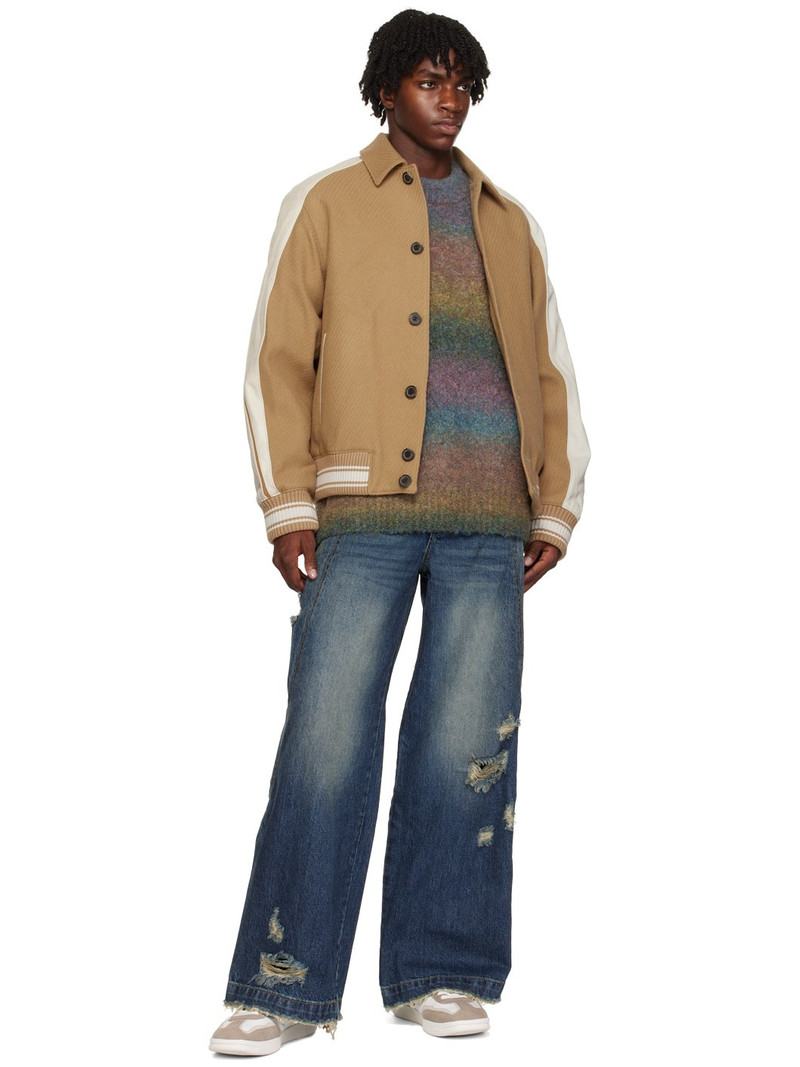 ADER error Beige Paneled Bomber Jacket outlook