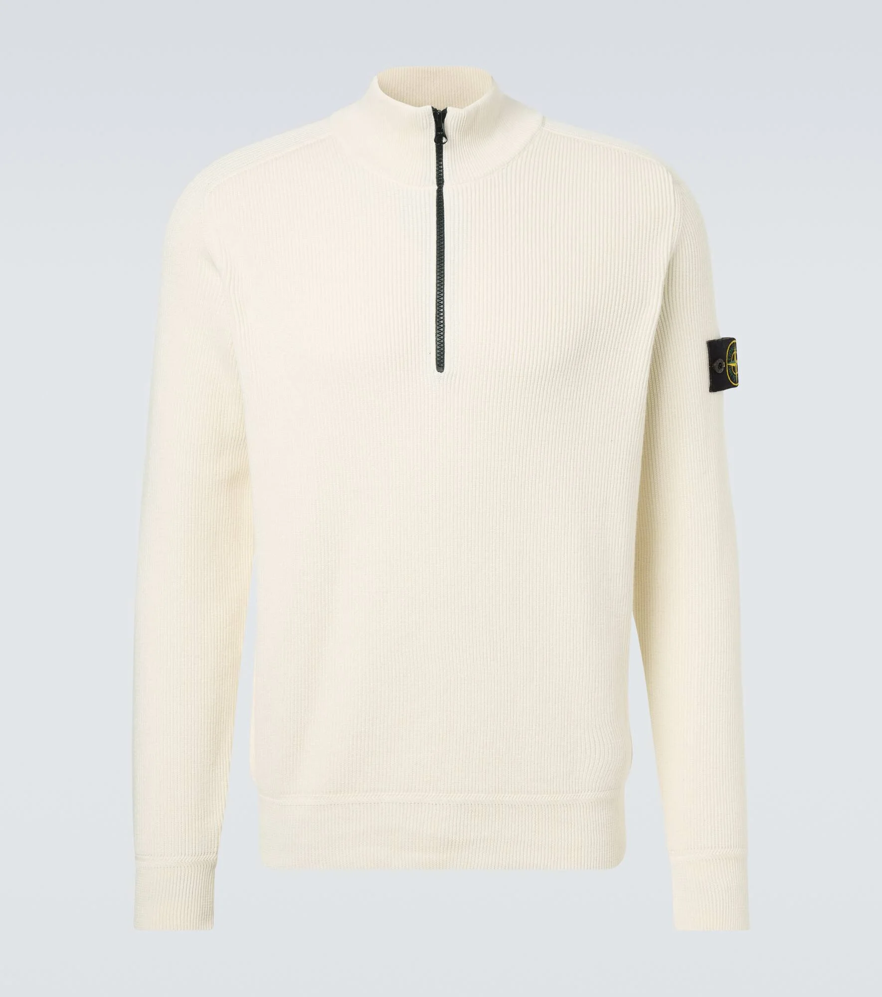 Compass cotton half-zip sweater - 1