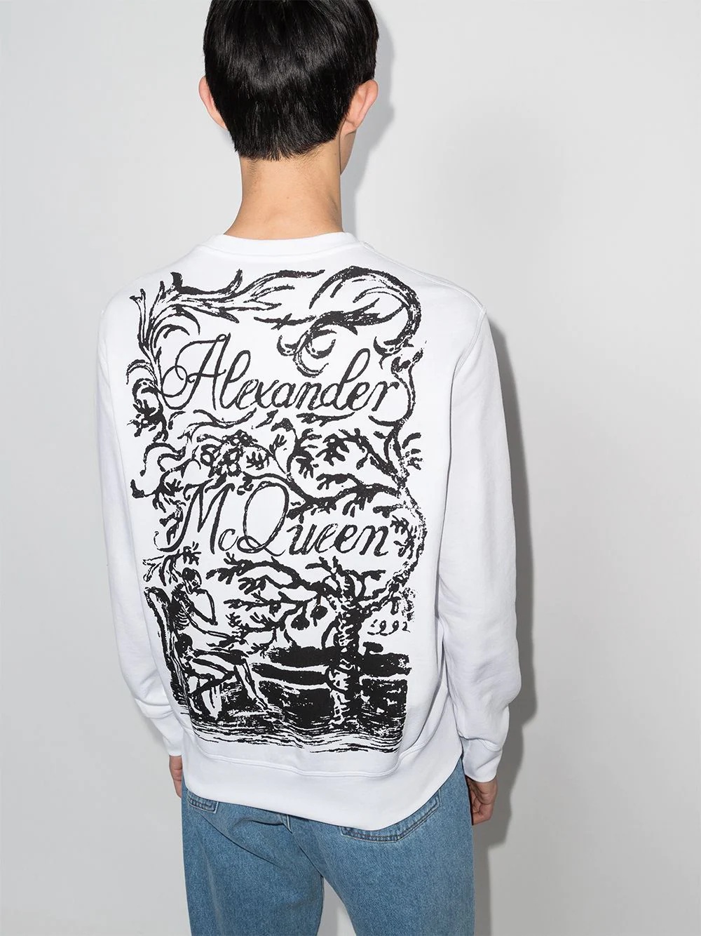 logo-print cotton sweatshirt - 3