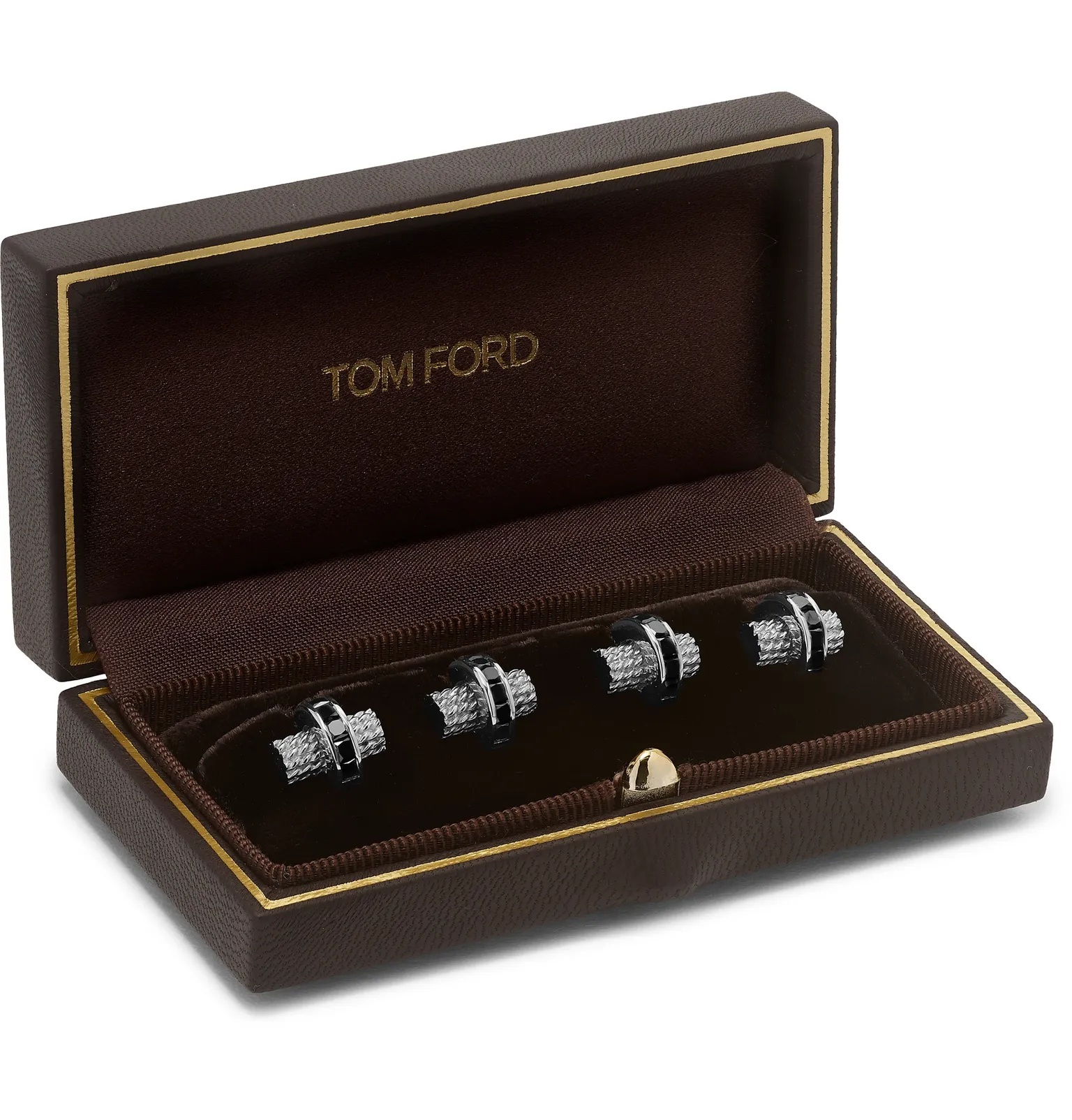 18-Karat White Gold Diamond Shirt Studs - 3