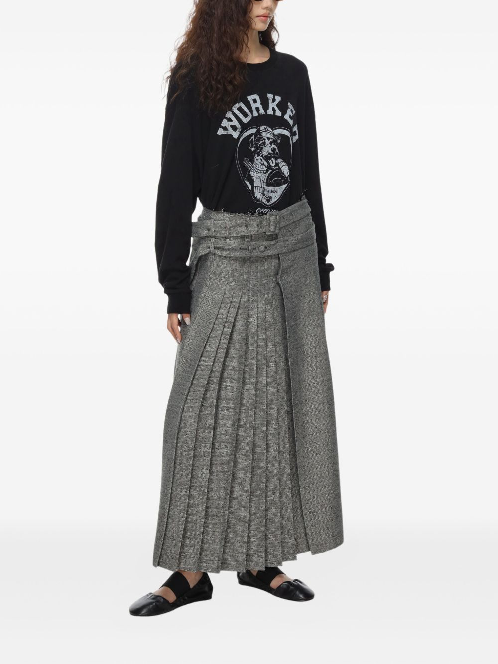 dog-print long-sleeved sweatshirt - 3