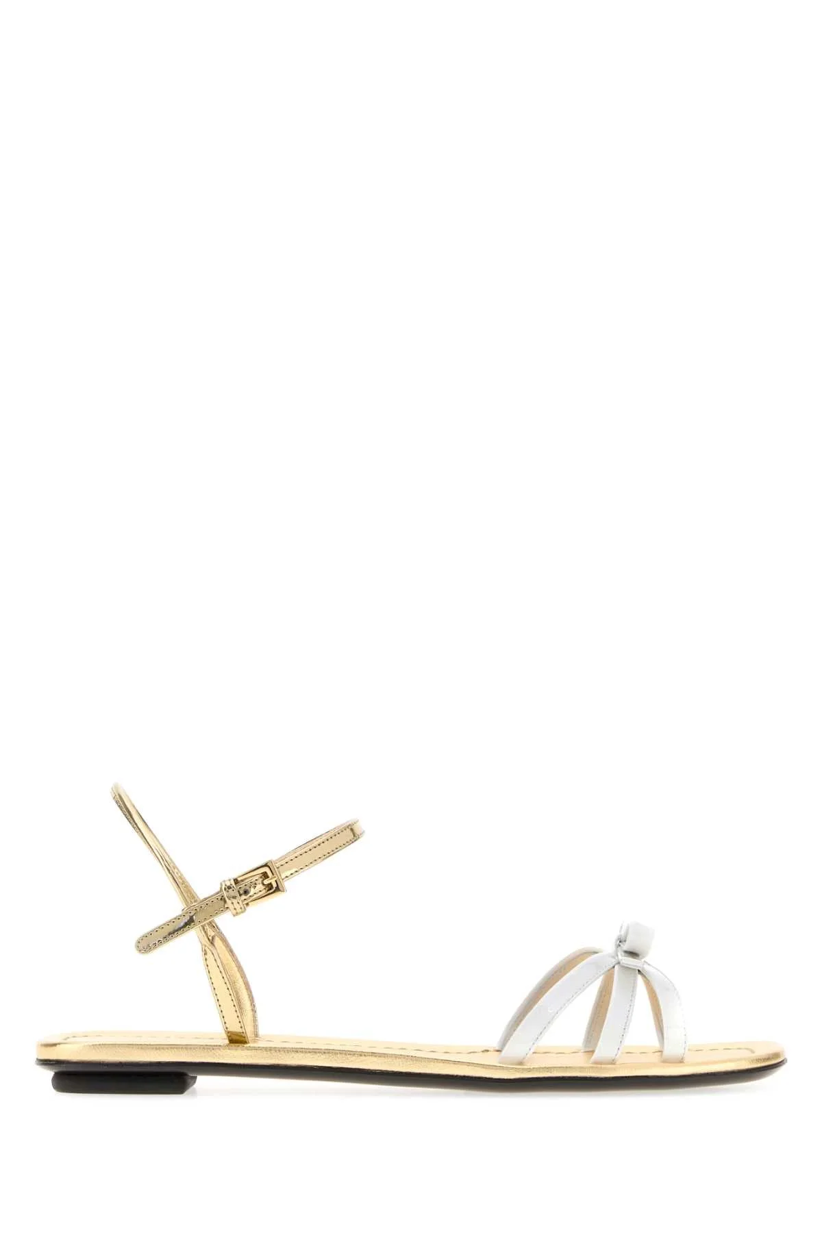 Prada Women Two-Tone Leather Sandals - 1