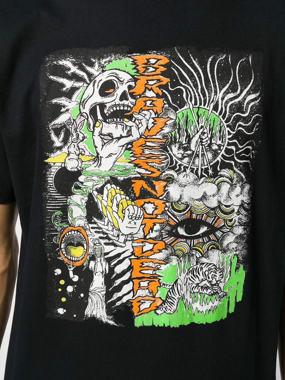 sketched graphic T-shirt - 5