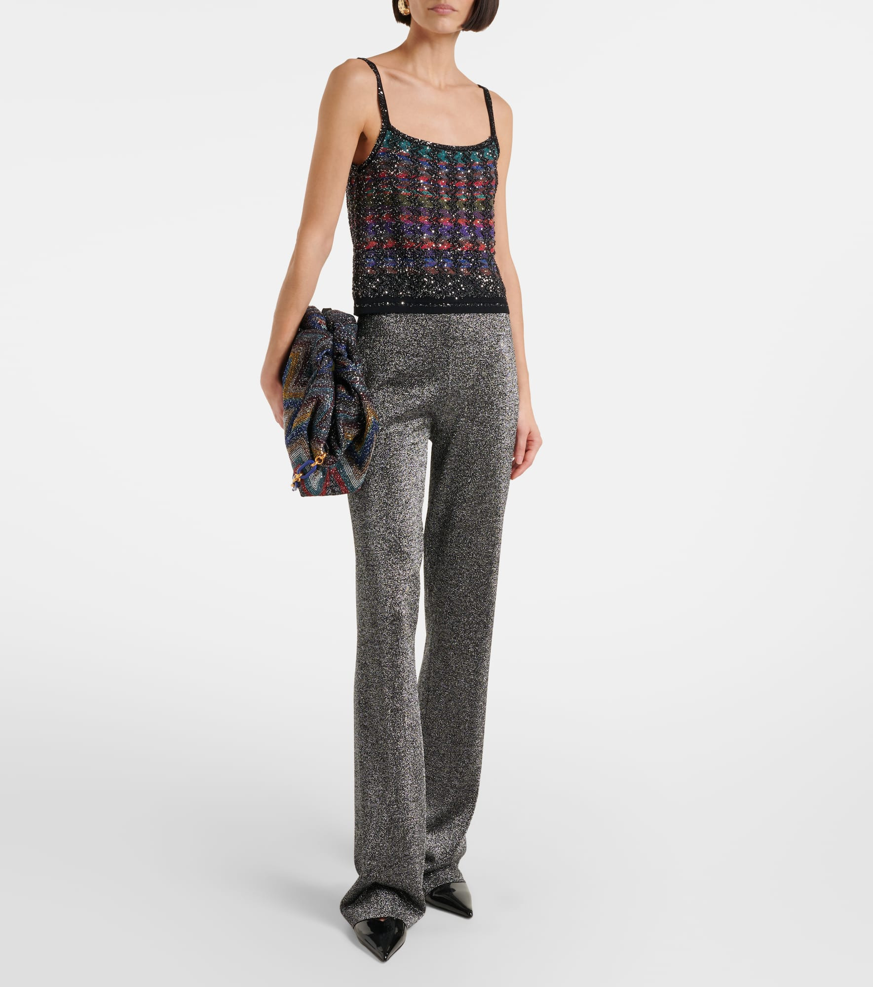 Lamé slim pants - 2