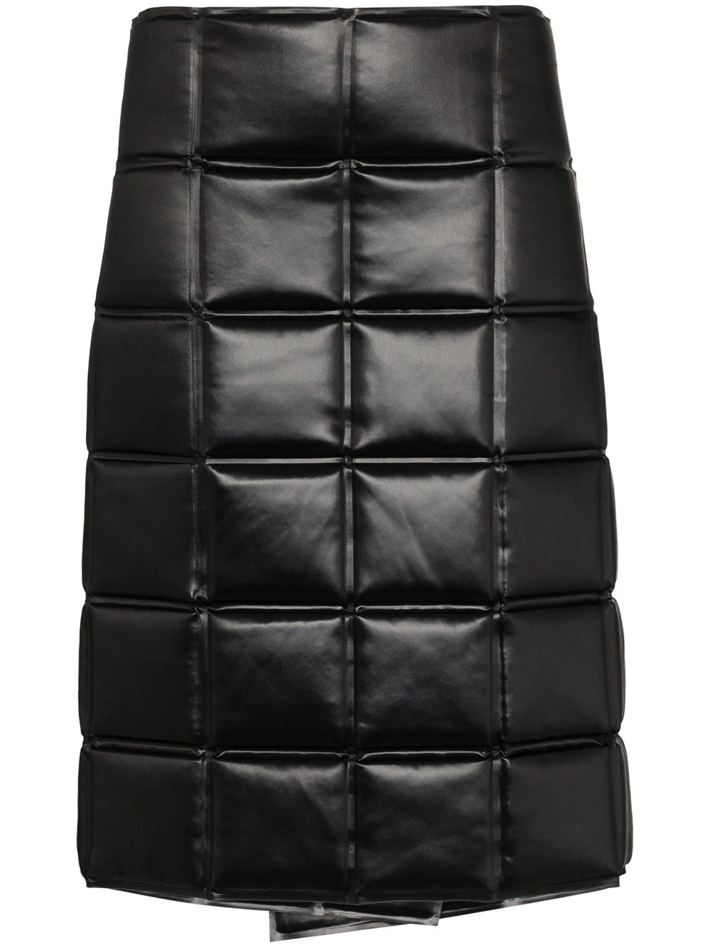 quilted wrap knee-length skirt - 1