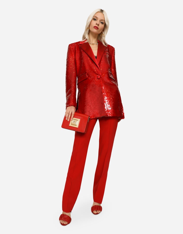 Single-breasted sequined jacket - 5