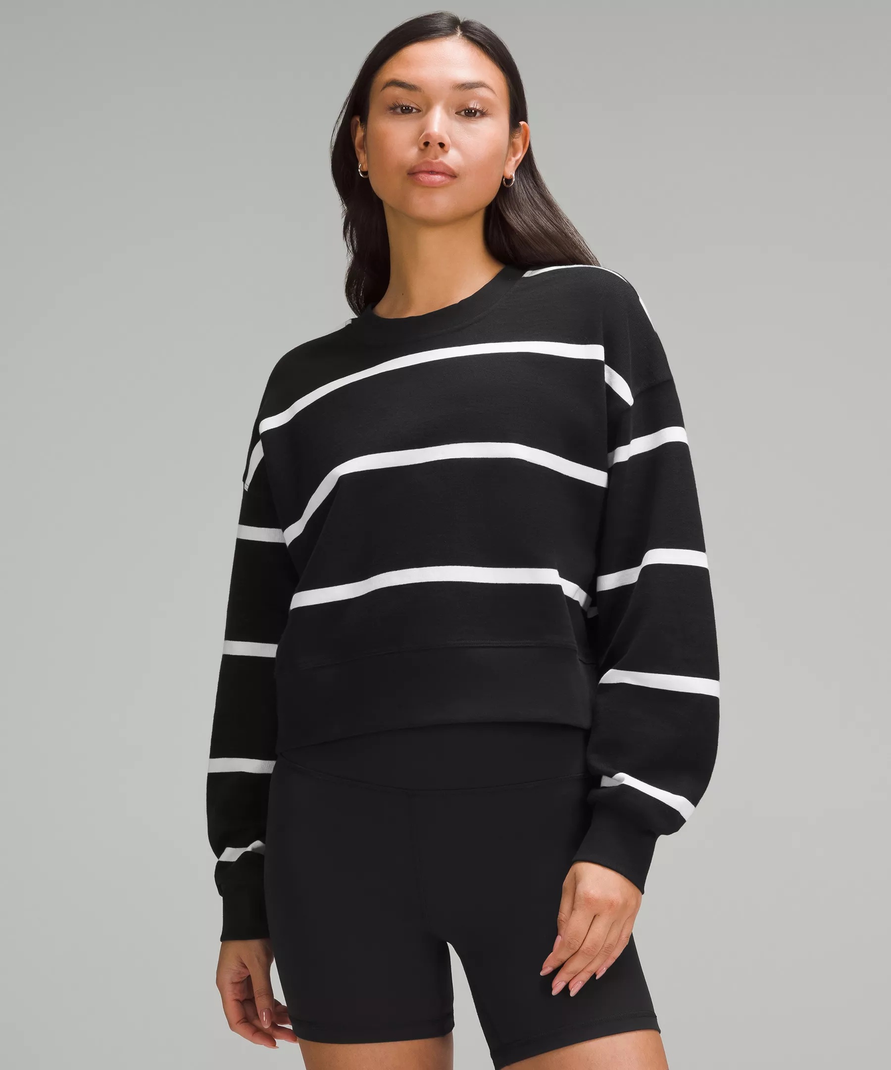 Perfectly Oversized Cropped Crew *Stripe - 1
