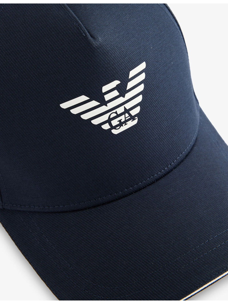 EMPORIO ARMANI Logo-Patch Cotton Baseball Hat outlook
