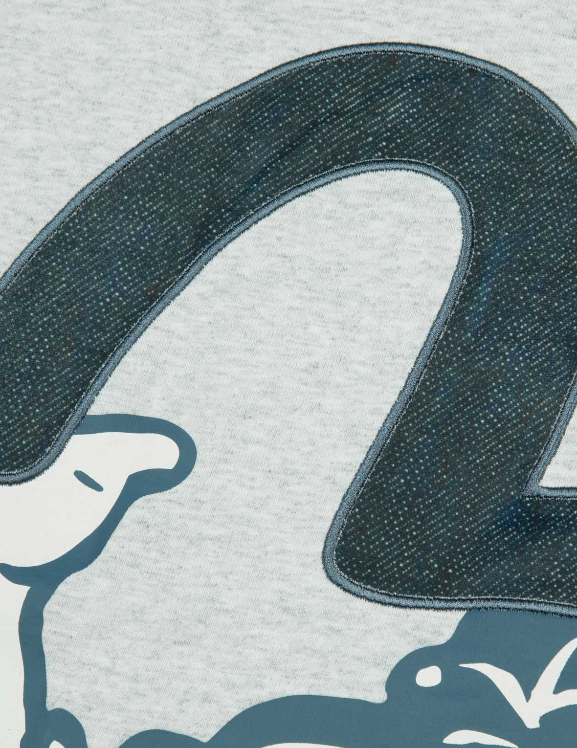 GODHEAD PRINT AND SEAGULL EMBROIDERY LOOSE FIT T-SHIRT - 7