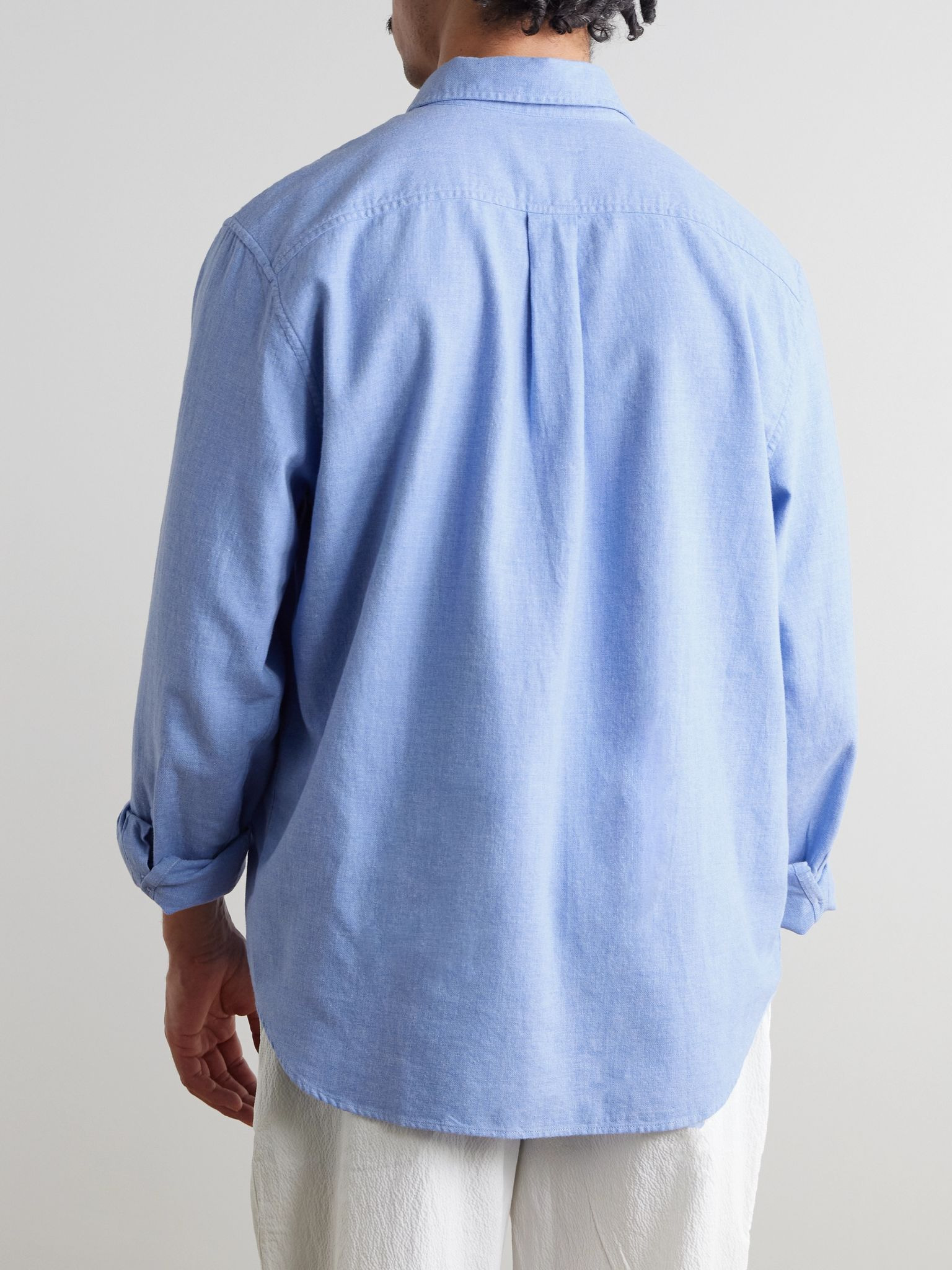 Telles Cotton-Flannel Shirt Light blue - 3