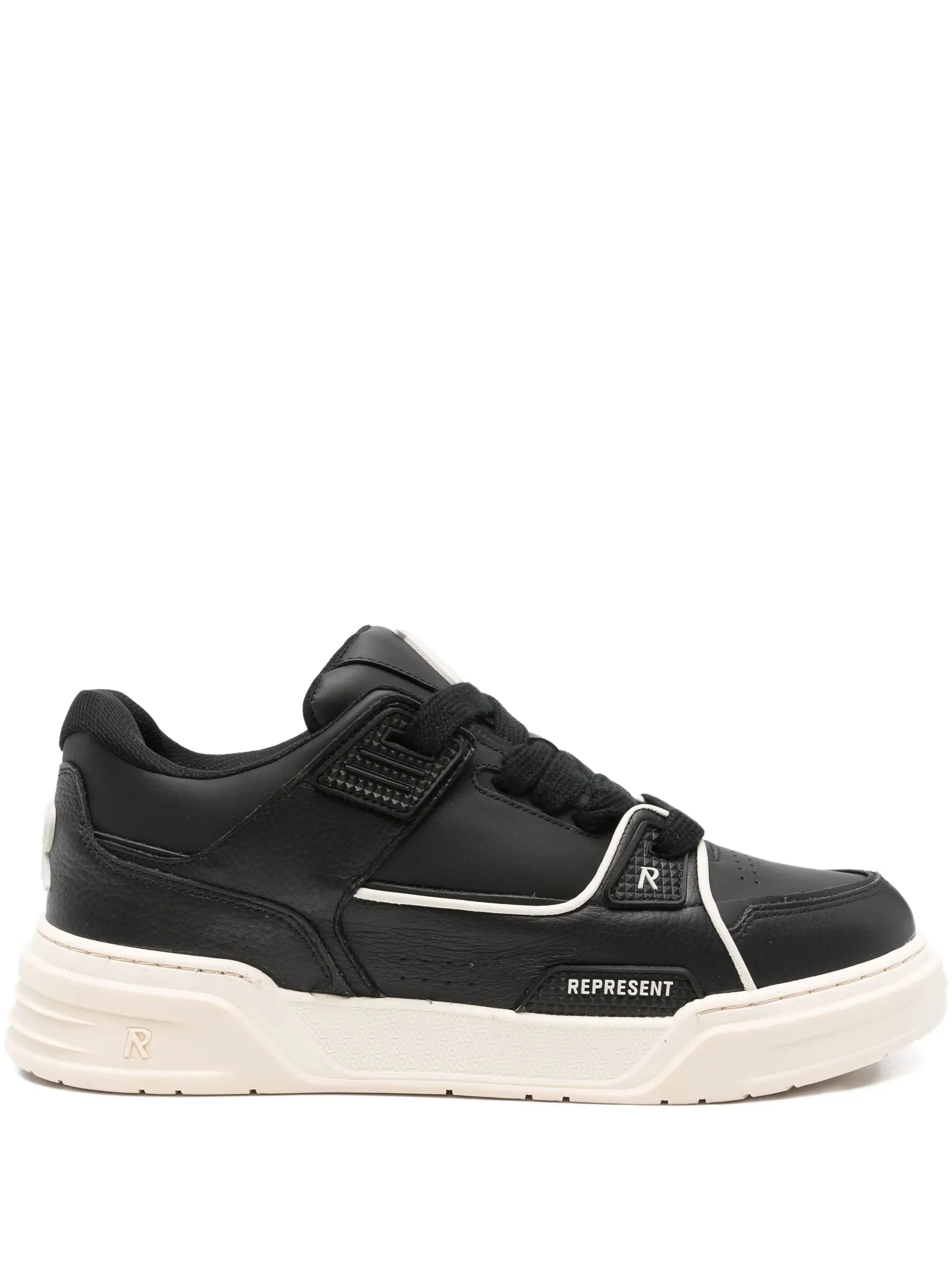 leather panelled low-tops sneakers - 1