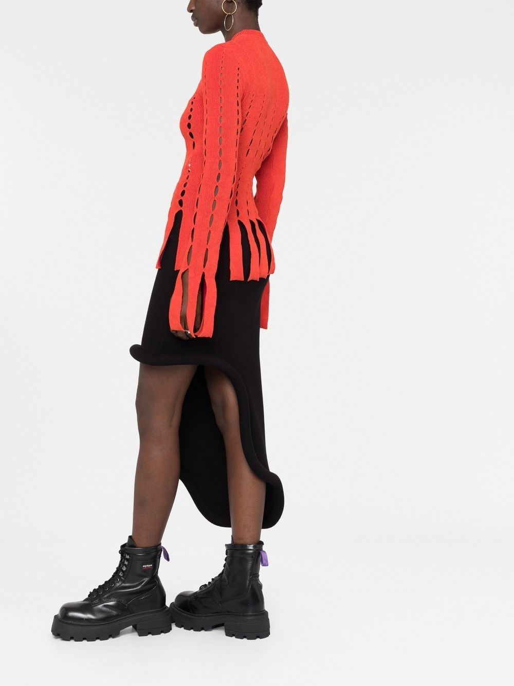 cut-out knitted top - 4