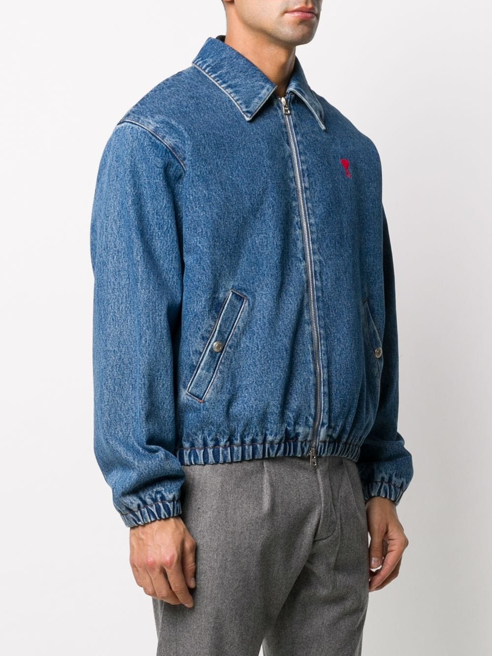 Ami De Coeur denim zip jacket - 3