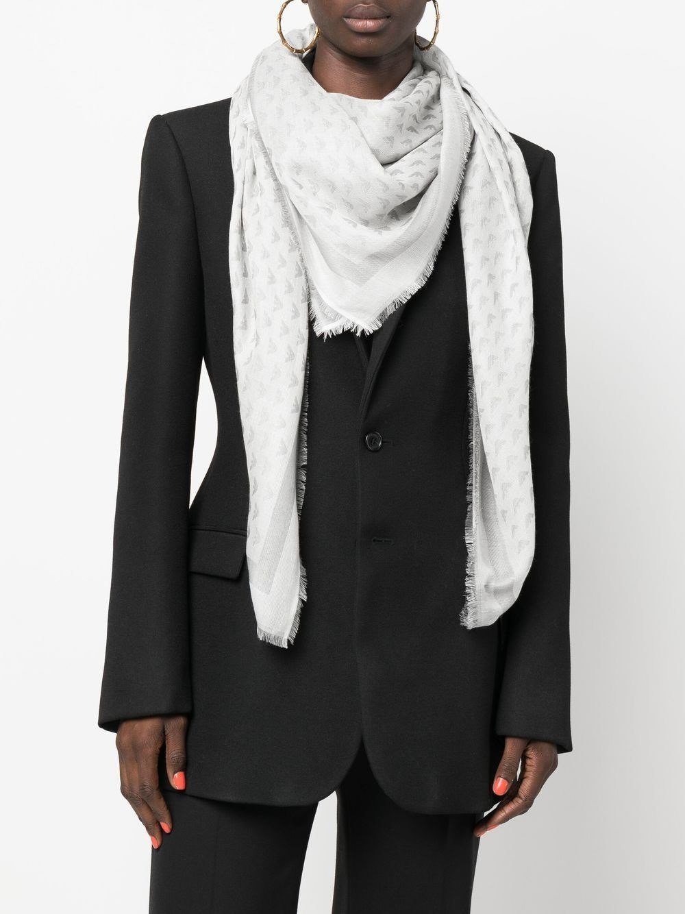 Wool blend foulard - 2