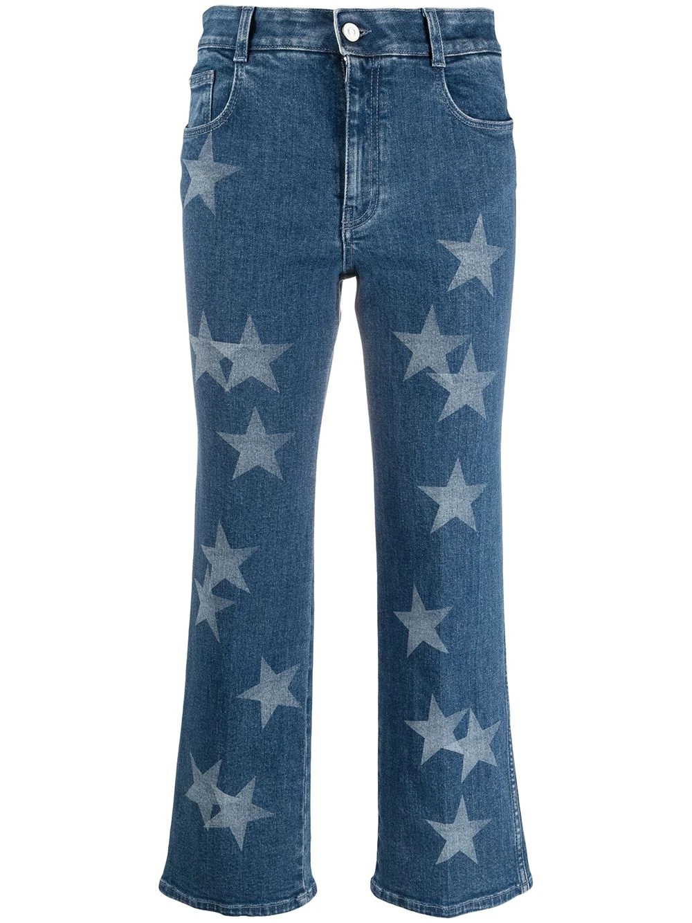 star-print straight-leg jeans - 1