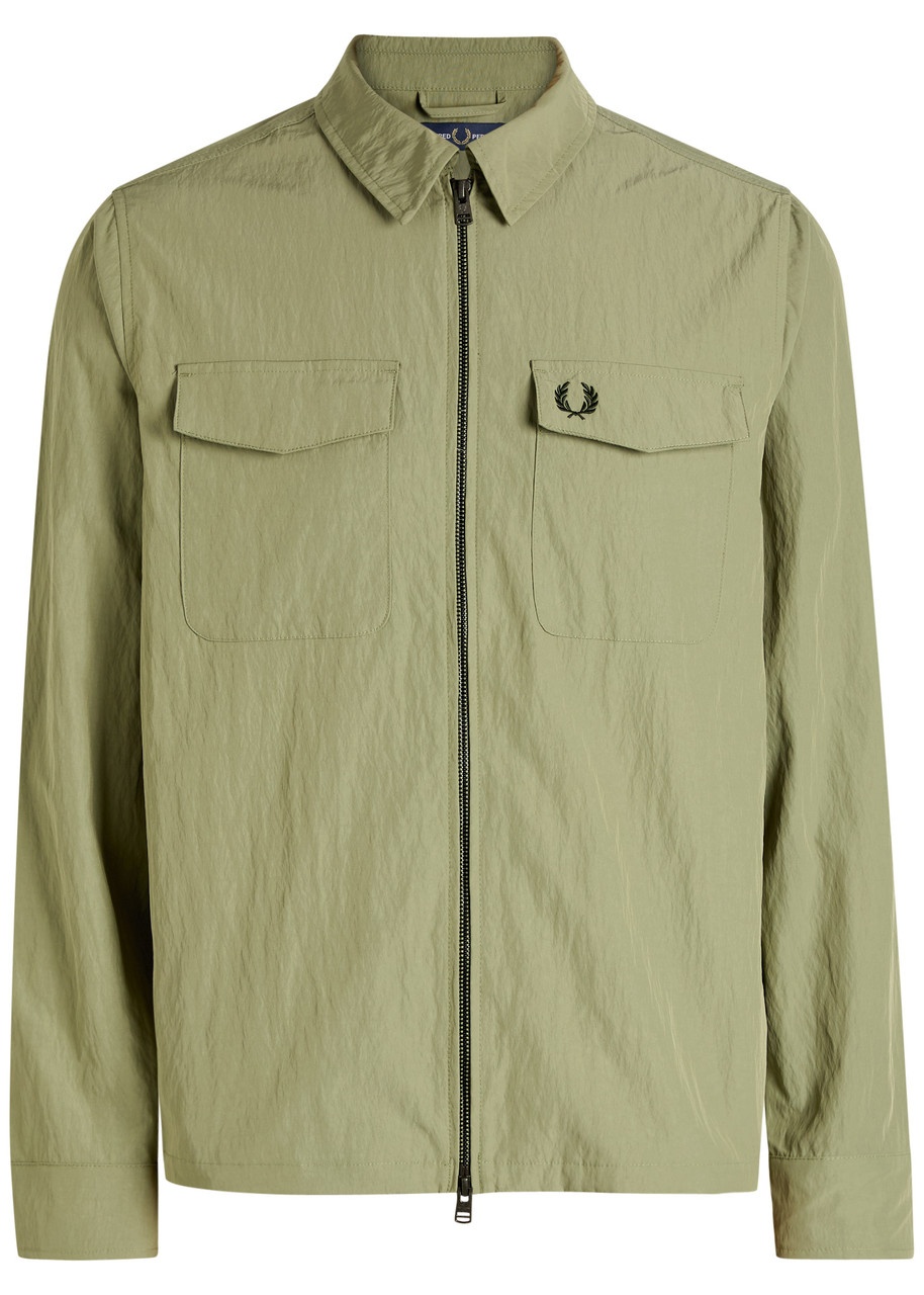Fred Perry Logo-embroidered Crinkled Shell Overshirt - 1