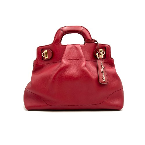 Ferragamo Red Gancini Tote Bag - 1