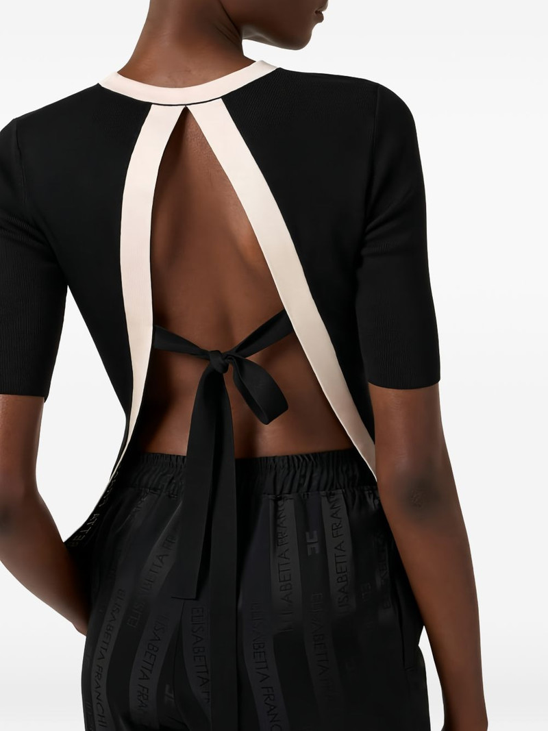 crew-neck tie-fastening top 5