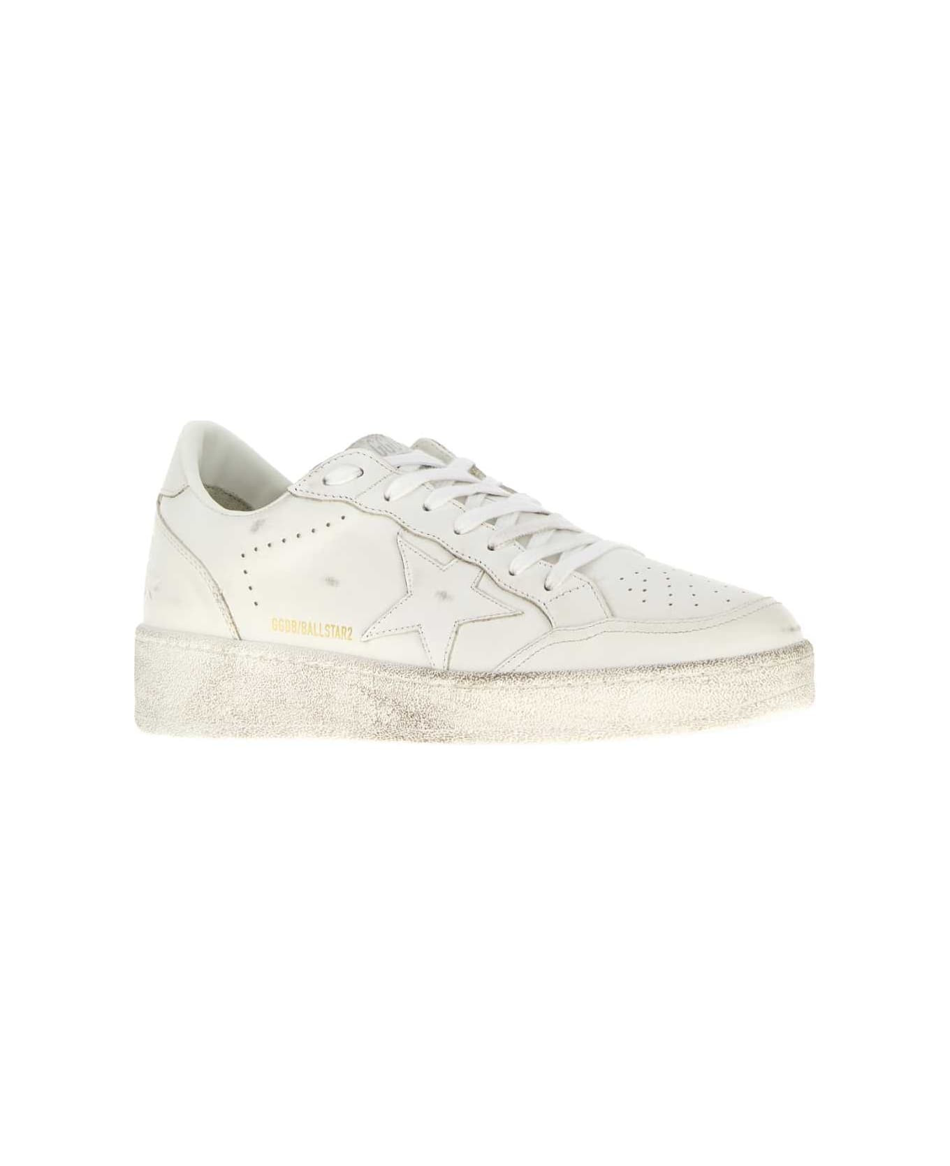 White Leather Ball Star 2 Sneakers - 2
