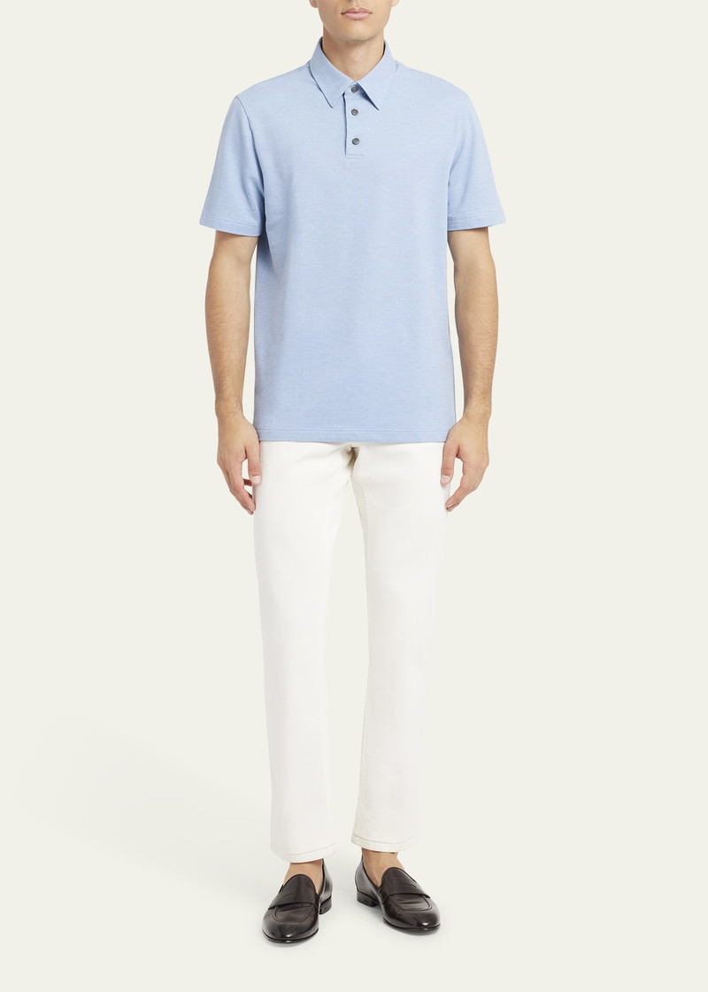 Brioni Men's Jersey Pique Polo Shirt outlook