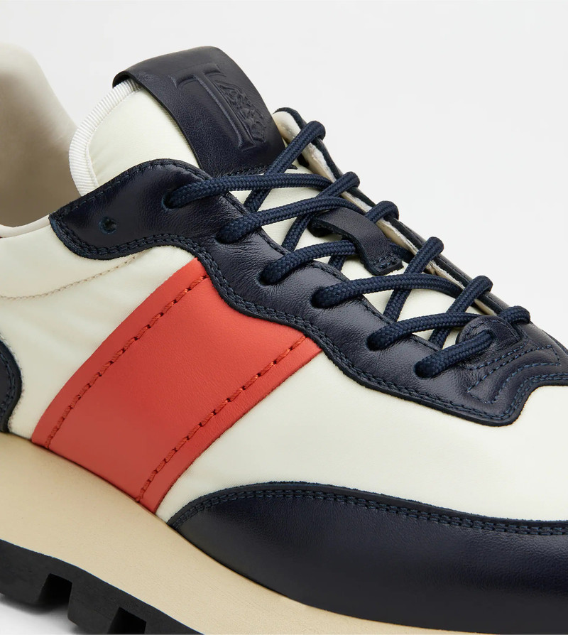 SNEAKERS TOD'S 1T IN LEATHER AND FABRIC - BLUE, RED, WHITE 5