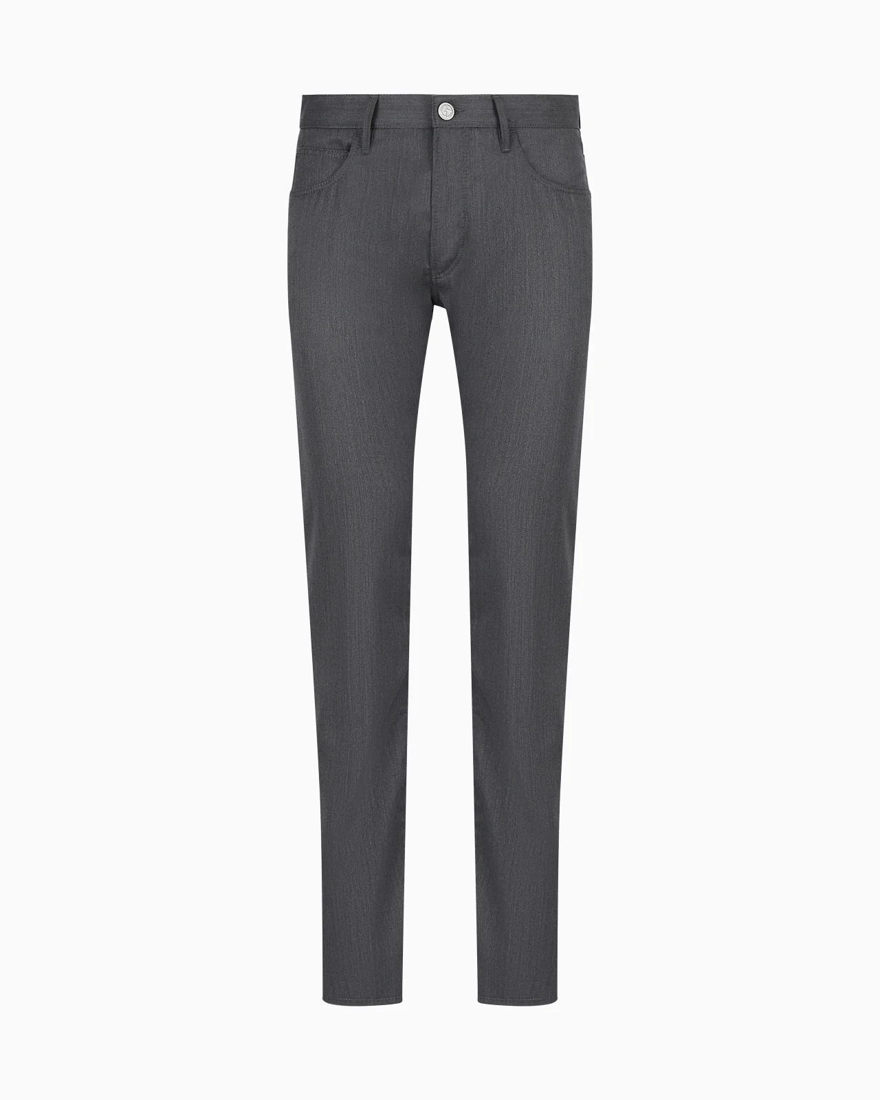 Five-pocket, regular-fit, virgin-wool trousers - 1