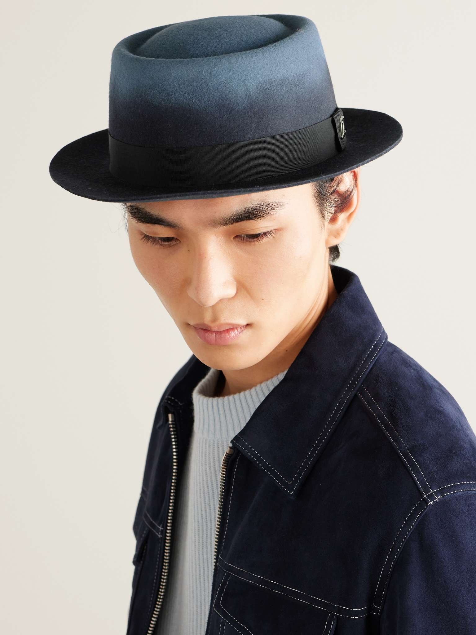 Andaloubi Grosgrain-Trimmed Merino Wool-Felt Fedora - 2