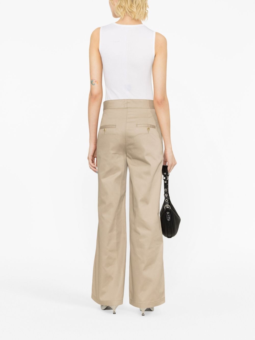 reversed waistband chino pants - 3