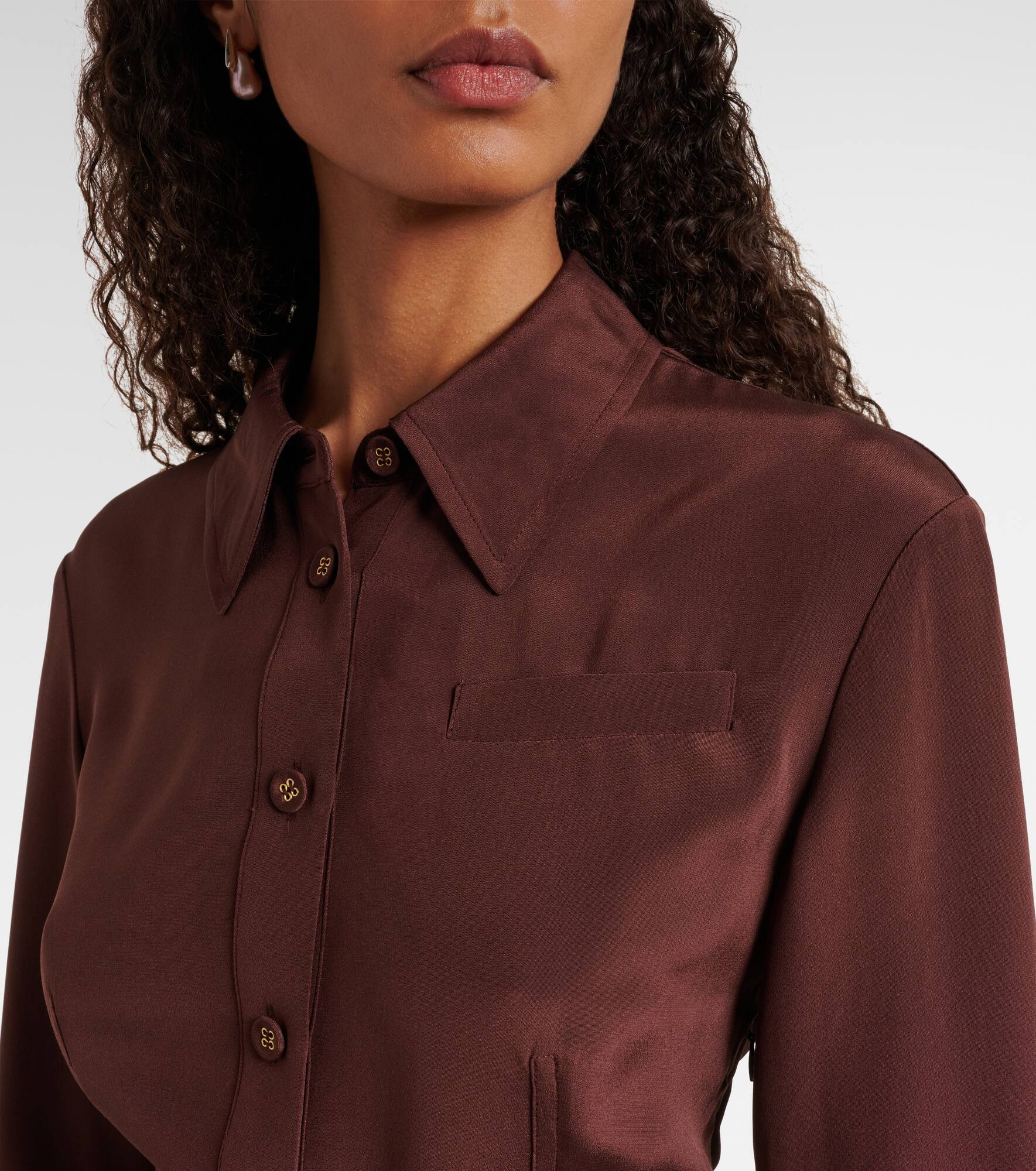 Silk shirt dress - 4