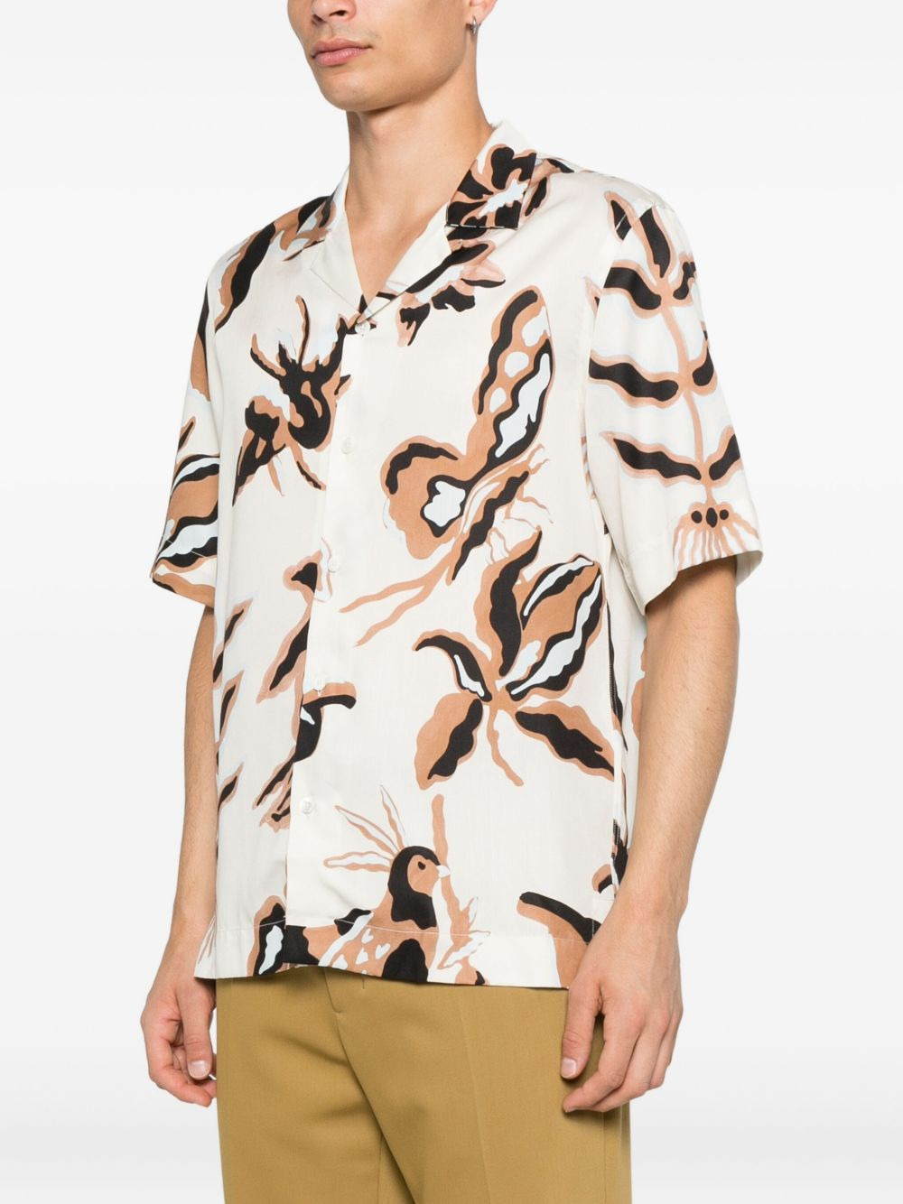 geometric-print shirt - 3