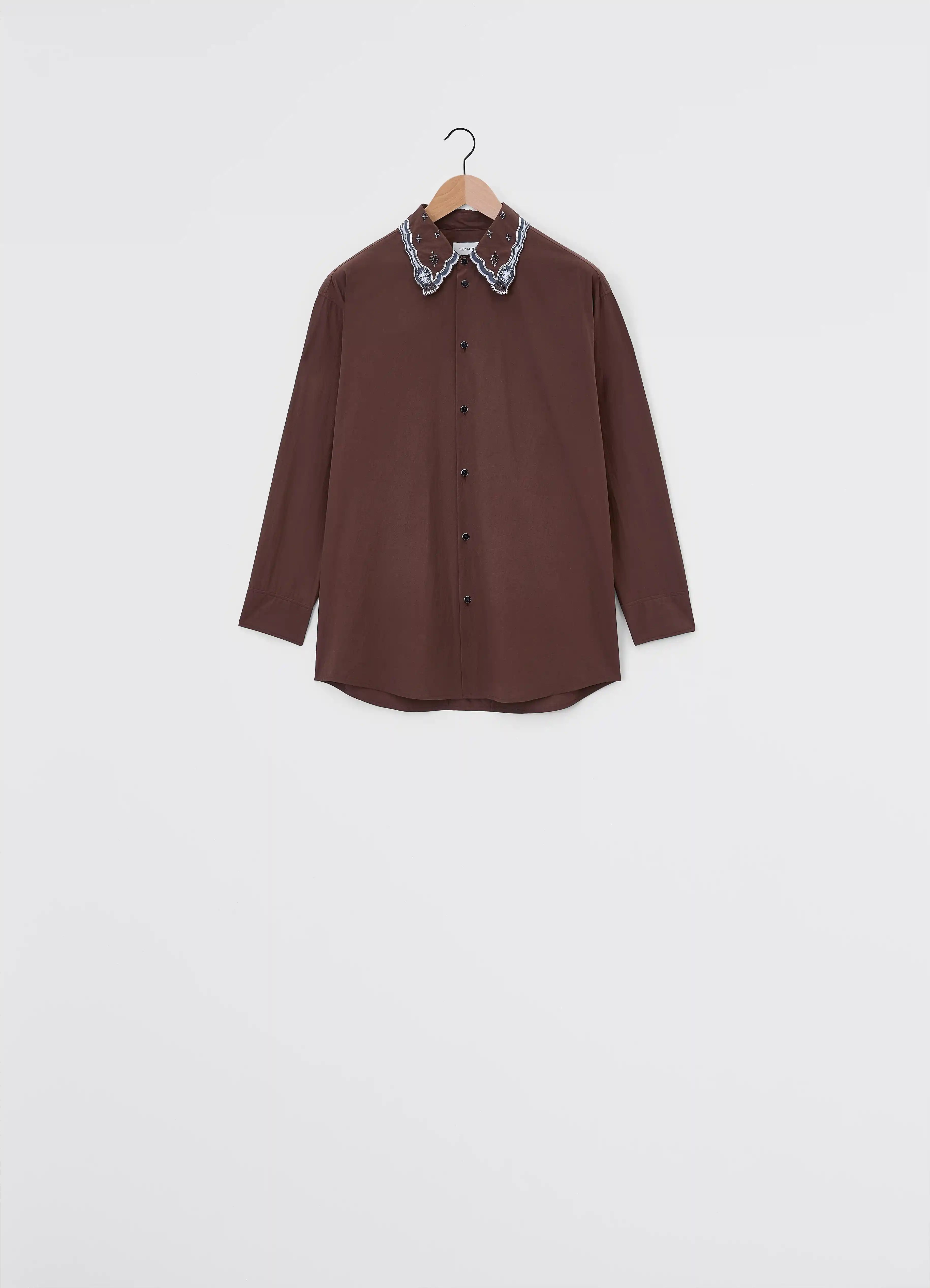 SHIRT WITH EMBROIDERED COLLAR - 3