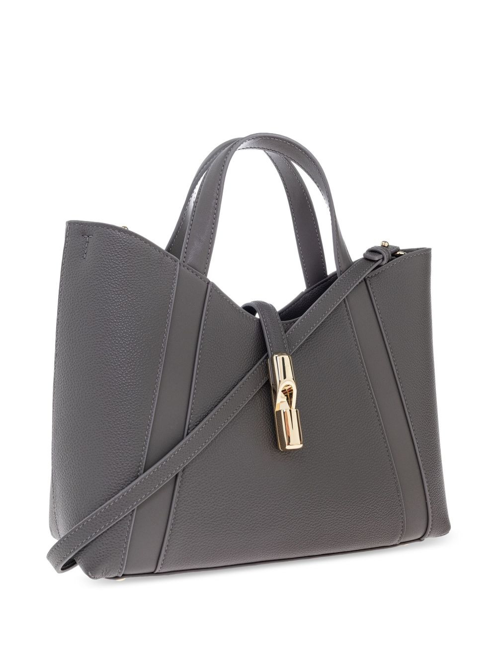 panelled clasp tote bag - 3