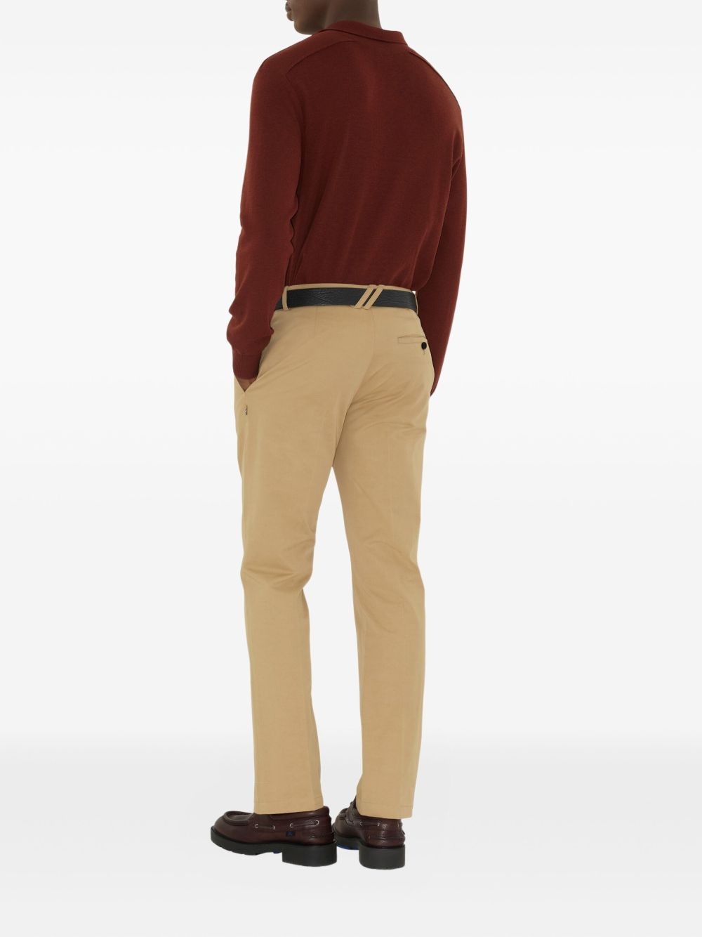 cotton straight pants - 5