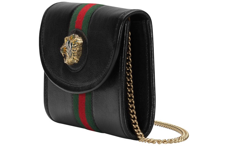 (WMNS) Gucci Rajah SeriesClutch Chain Single Shoulder Bag mini Black 573797-0OLHX-8389 - 2