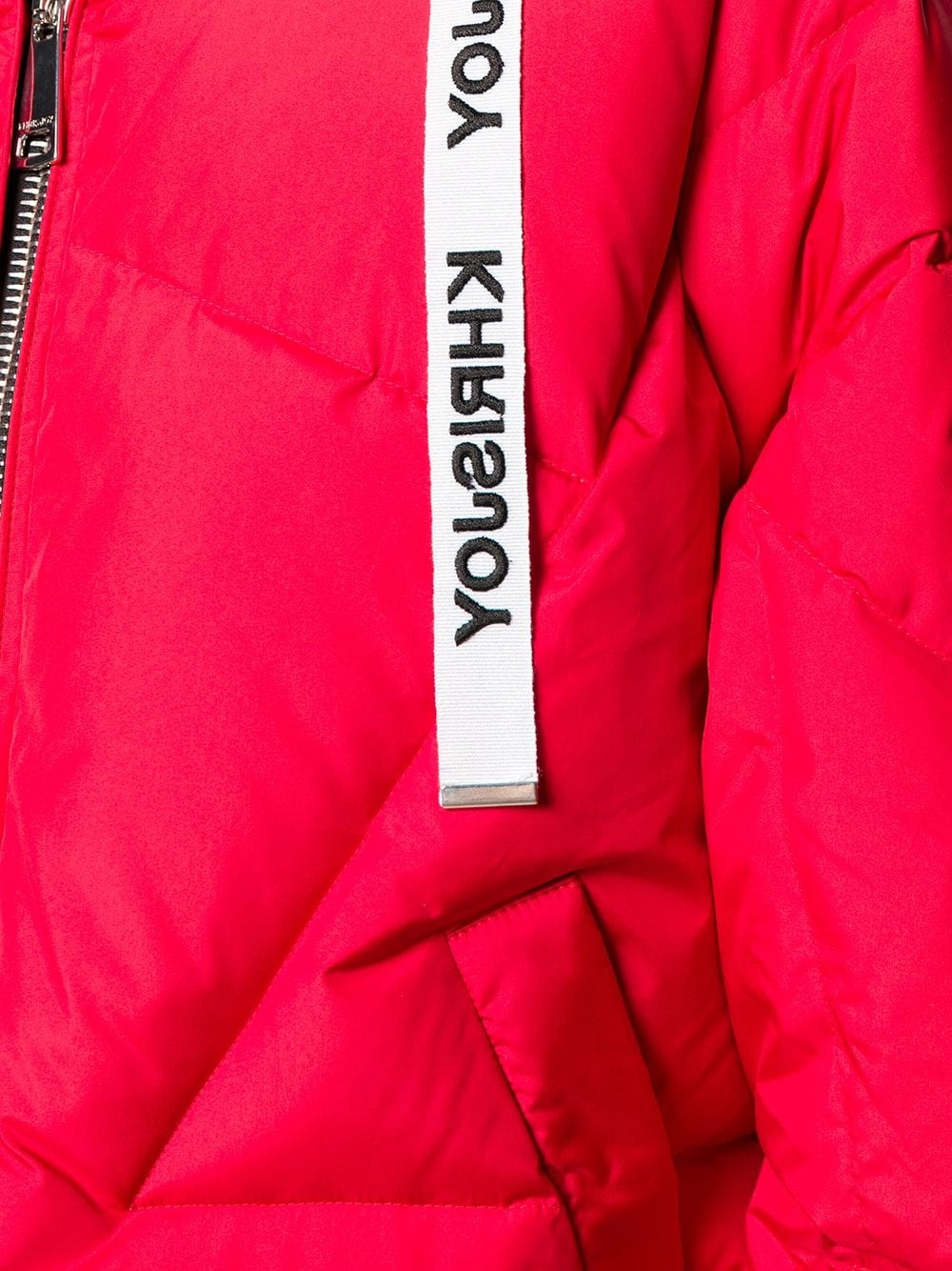 logo drawstring puffer jacket - 5