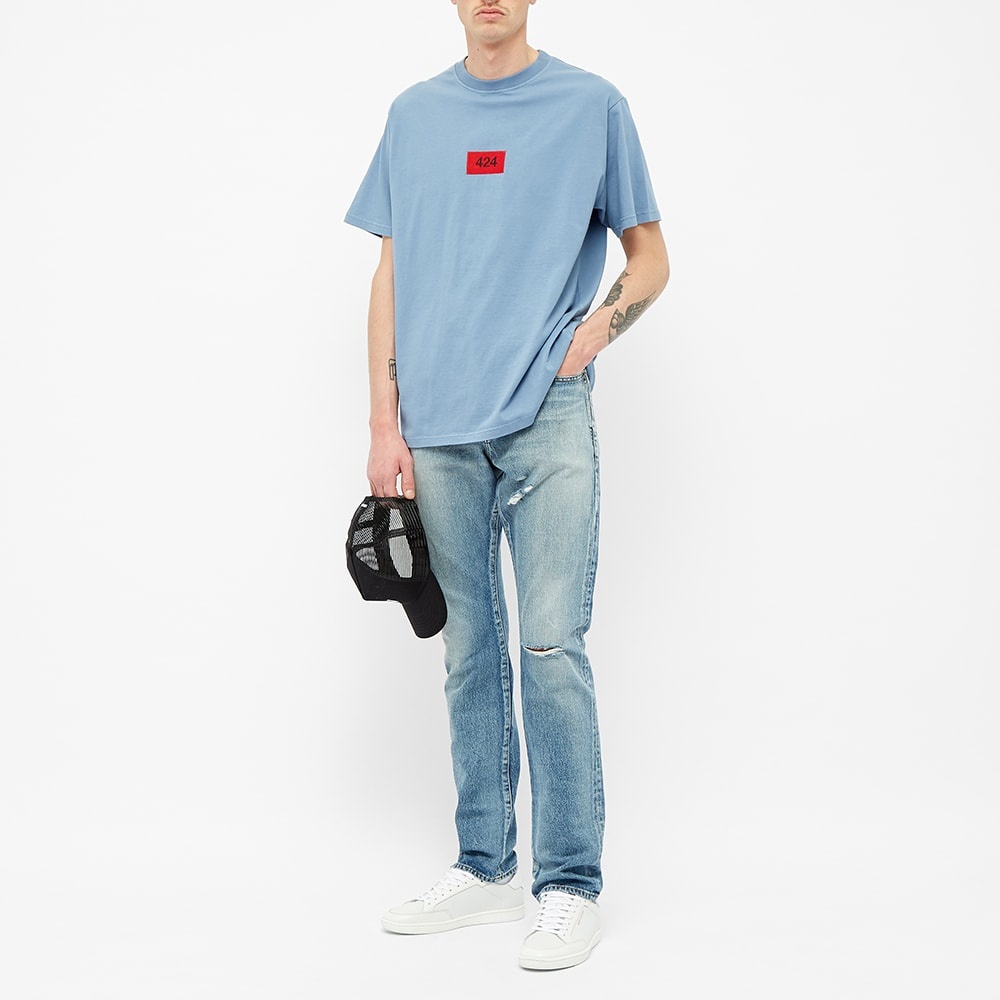 424 Box Logo Embroidered Essential Tee - 5