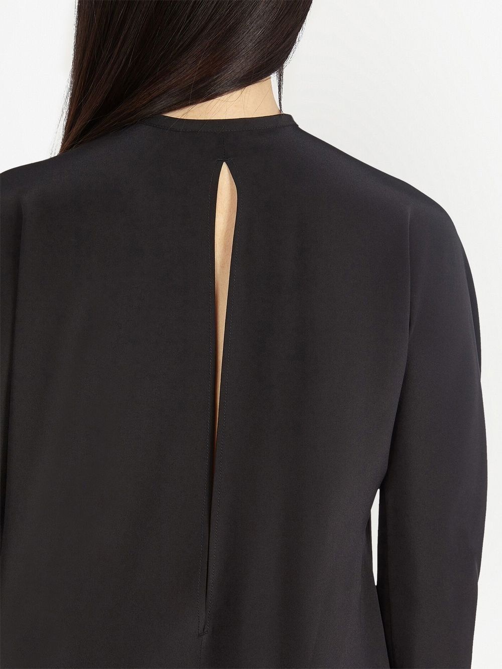 tie-neck long-sleeve blouse - 5